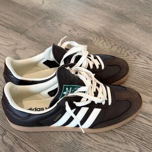 Adidas Samba Dark Brown and Cream Shoes